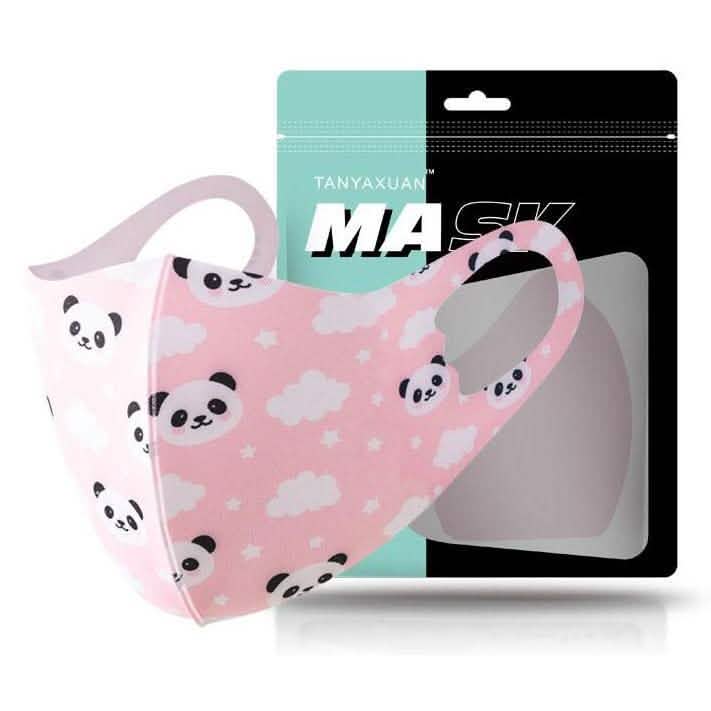 Reusable Fitted Face Mask for Kids Pink Panda Face Masks & PPE - Tophatter Daily Deals
