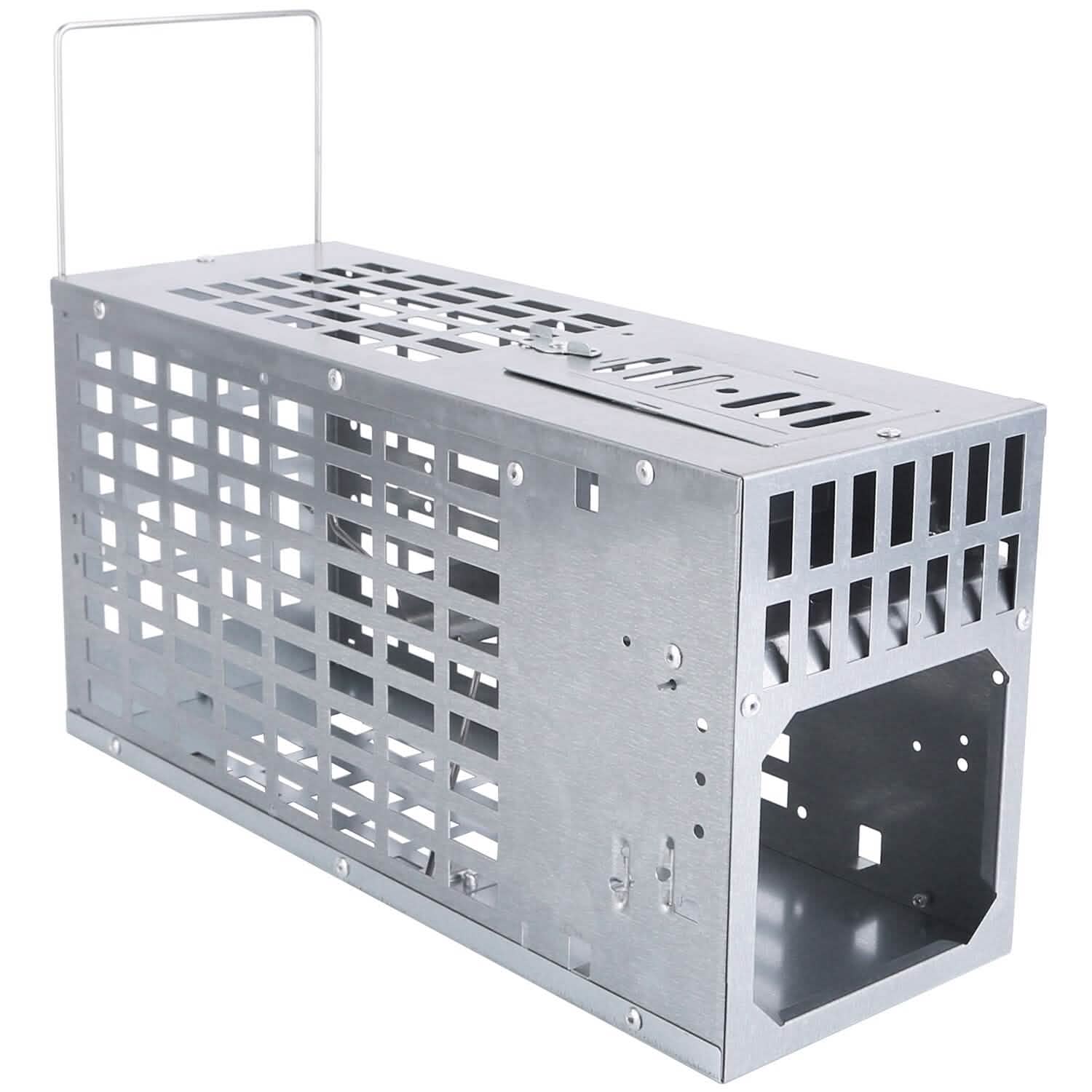 Reusable Metal Rat Cage Catch Release Continuous Capture 1 Door Pest Control - Tophatter Daily Deals