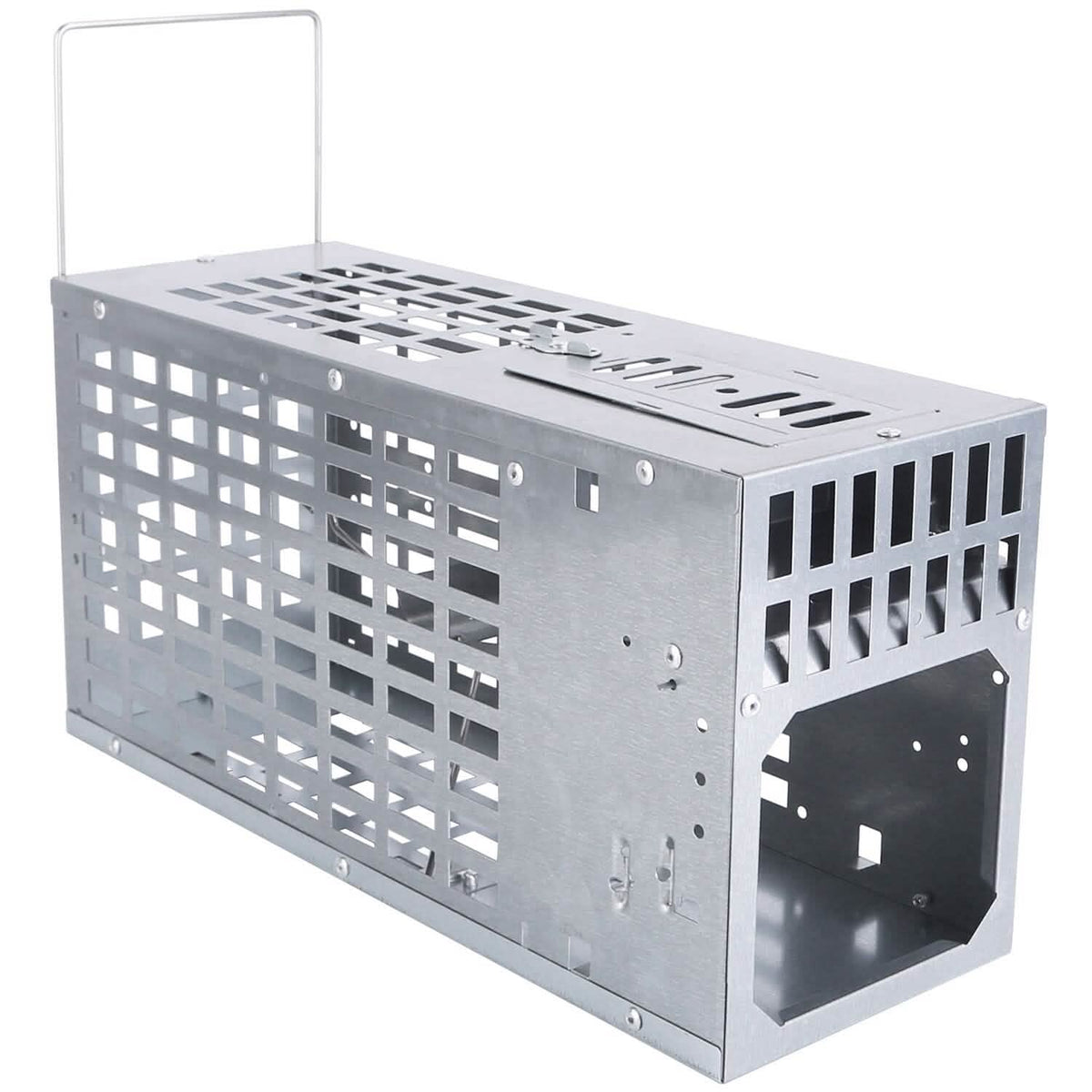 Reusable Metal Rat Cage Catch Release Continuous Capture 1 Door Pest Control - Tophatter Daily Deals