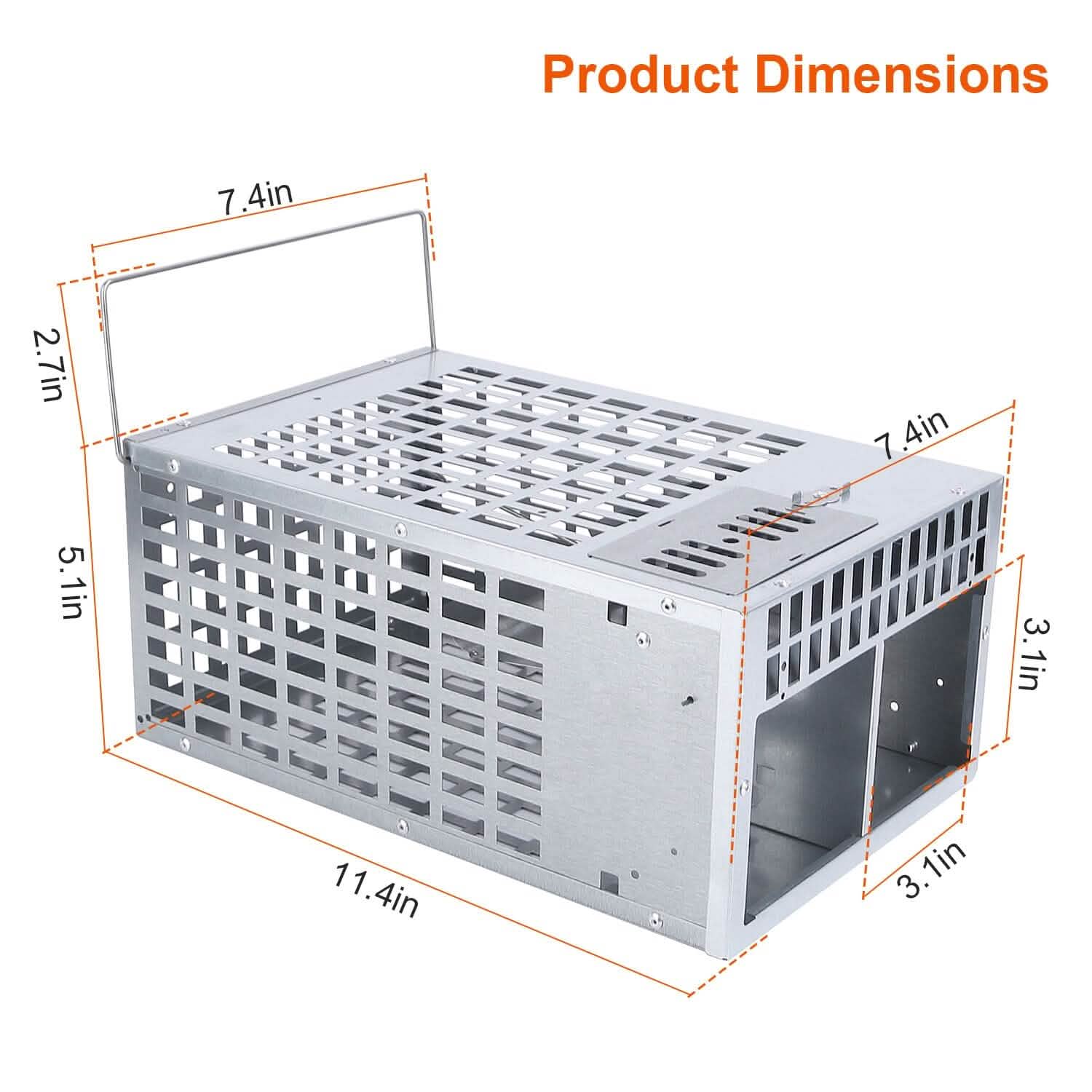 Reusable Metal Rat Cage Catch Release Continuous Capture Pest Control - Tophatter Daily Deals