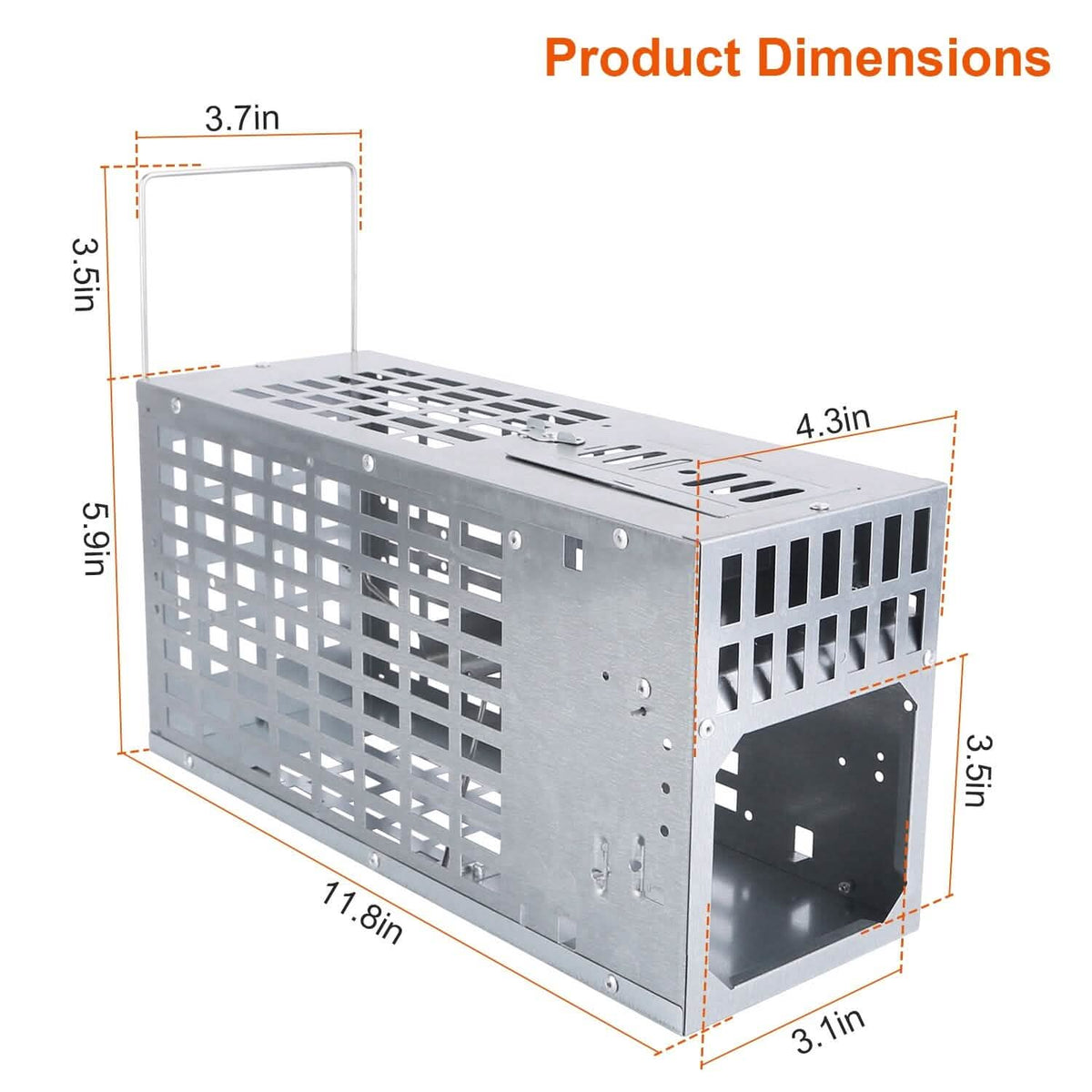 Reusable Metal Rat Cage Catch Release Continuous Capture Pest Control - Tophatter Daily Deals