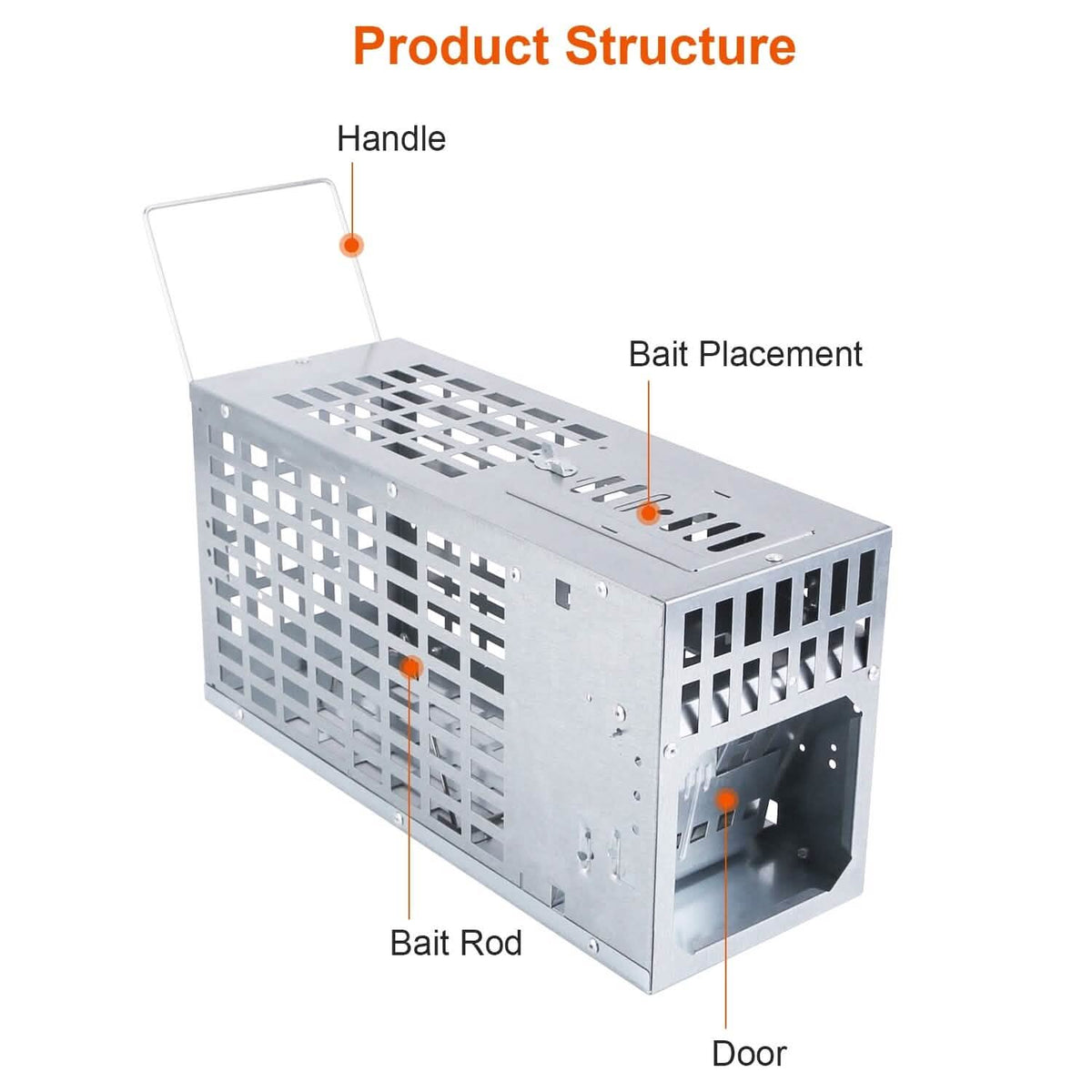 Reusable Metal Rat Cage Catch Release Continuous Capture Pest Control - Tophatter Daily Deals