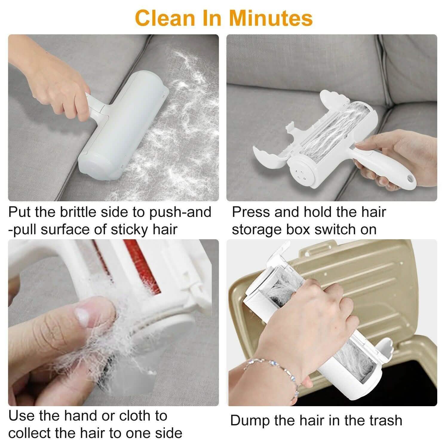 Reusable Pet Hair Remover Roller Pet Supplies - Tophatter Daily Deals