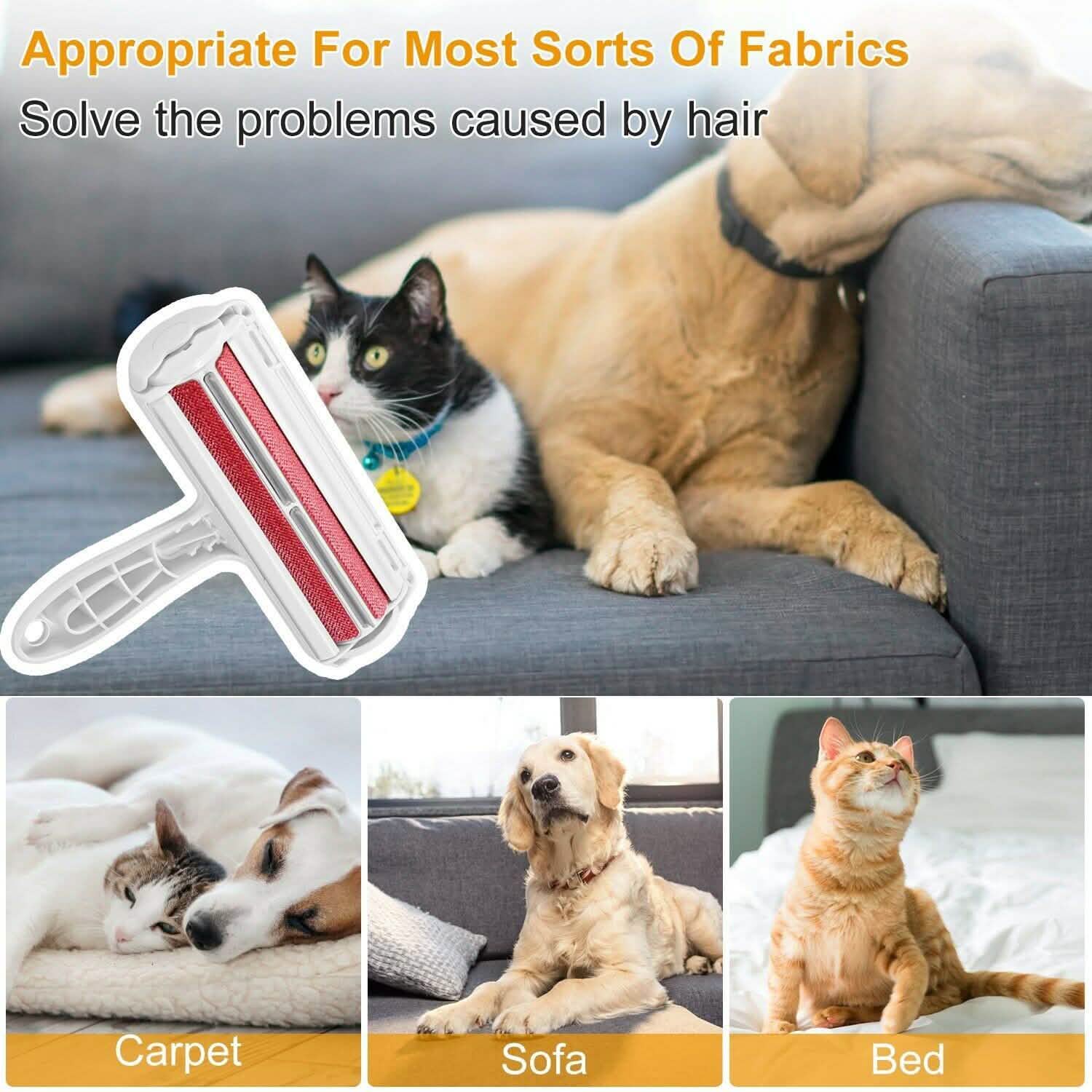 Reusable Pet Hair Remover Roller Pet Supplies - Tophatter Daily Deals