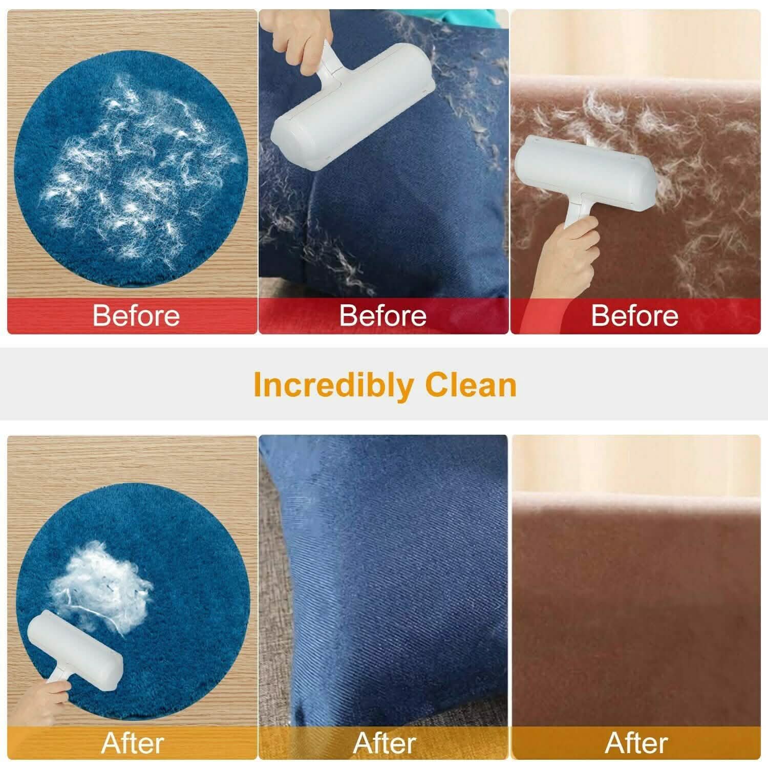 Reusable Pet Hair Remover Roller Pet Supplies - Tophatter Daily Deals