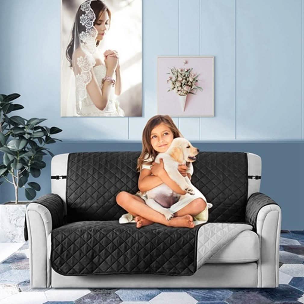 Reversible Sofa Cover Chair Loveseat Furniture & Decor - Tophatter Daily Deals