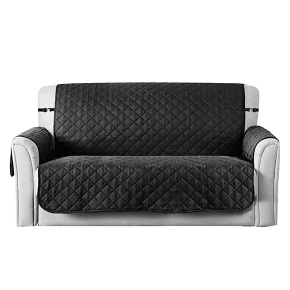 Reversible Sofa Cover Chair Loveseat Black Furniture & Decor - Tophatter Daily Deals