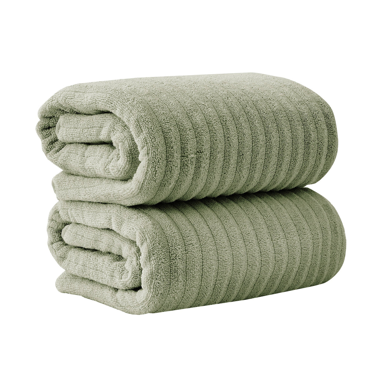 Luxury Combed Cotton Bath Towel Set - Karina Collection Bath Sheet (Pack of 2) Eucalyptus Bath - Tophatter Daily Deals