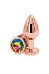 NS Novelties - Rear Assets - Aluminum Butt Plug - Rose Gold/Rainbow - 3.15 Inch Sex Toy - Tophatter Daily Deals