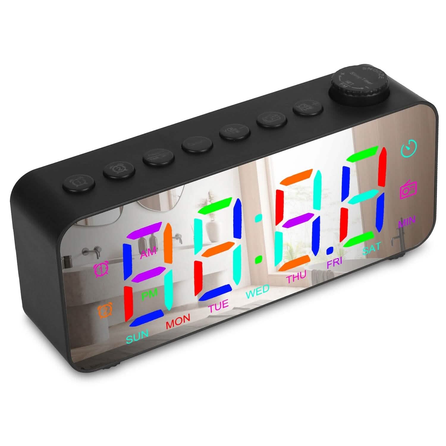 RGB Color LED Digital Alarm Clock Household Appliances - Tophatter Daily Deals