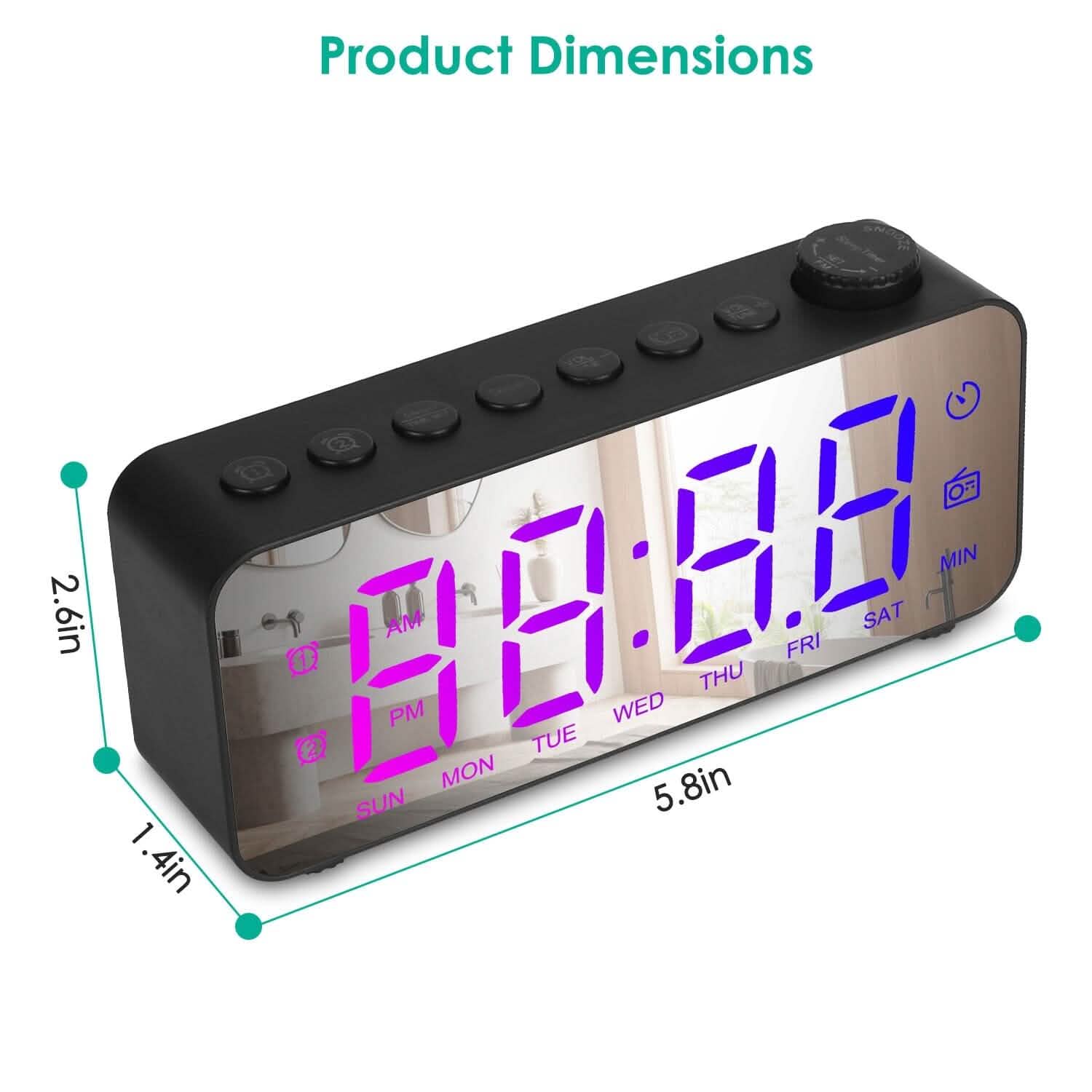 RGB Color LED Digital Alarm Clock Household Appliances - Tophatter Daily Deals