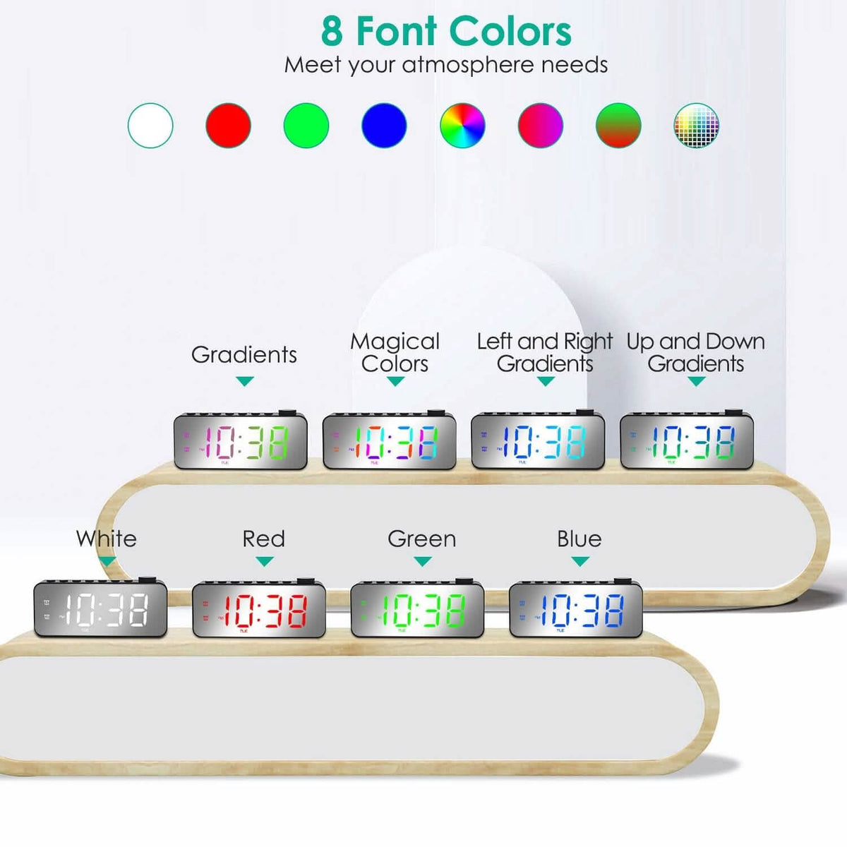 RGB Color LED Digital Alarm Clock Household Appliances - Tophatter Daily Deals