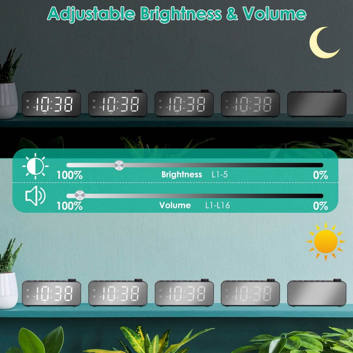 RGB Color LED Digital Alarm Clock Household Appliances - Tophatter Daily Deals