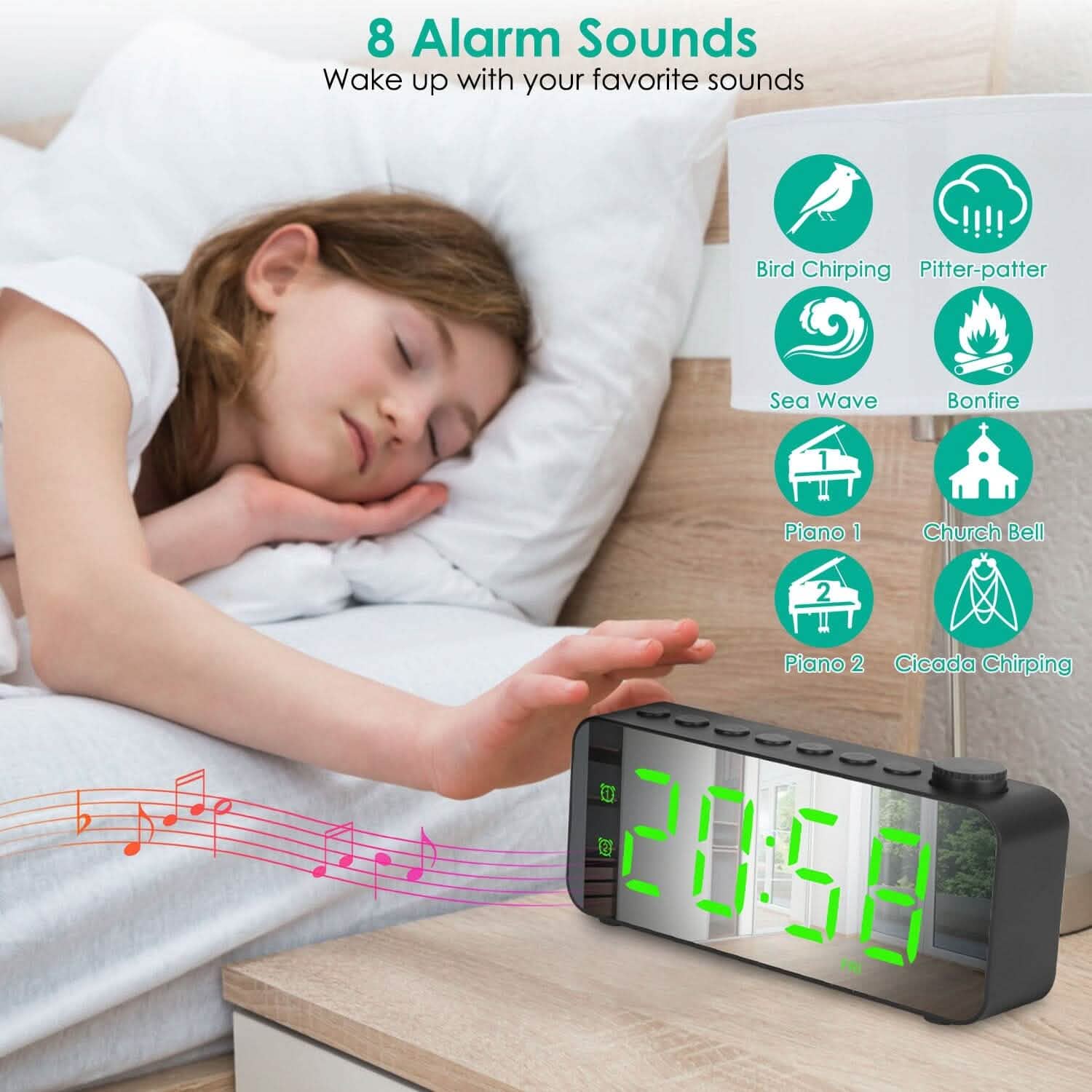 RGB Color LED Digital Alarm Clock Household Appliances - Tophatter Daily Deals