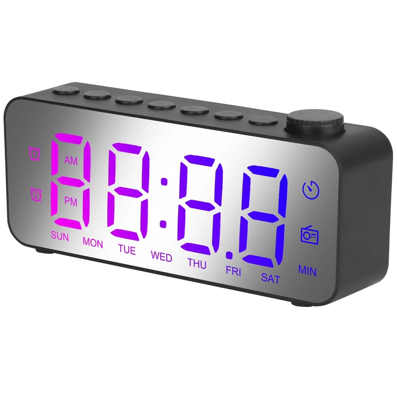 RGB Color LED Digital Alarm Clock Household Appliances - Tophatter Daily Deals