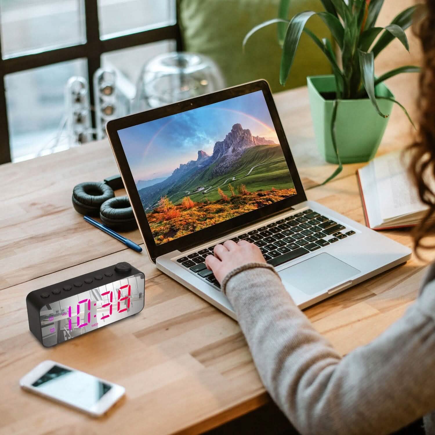 RGB Color LED Digital Alarm Clock Household Appliances - Tophatter Daily Deals