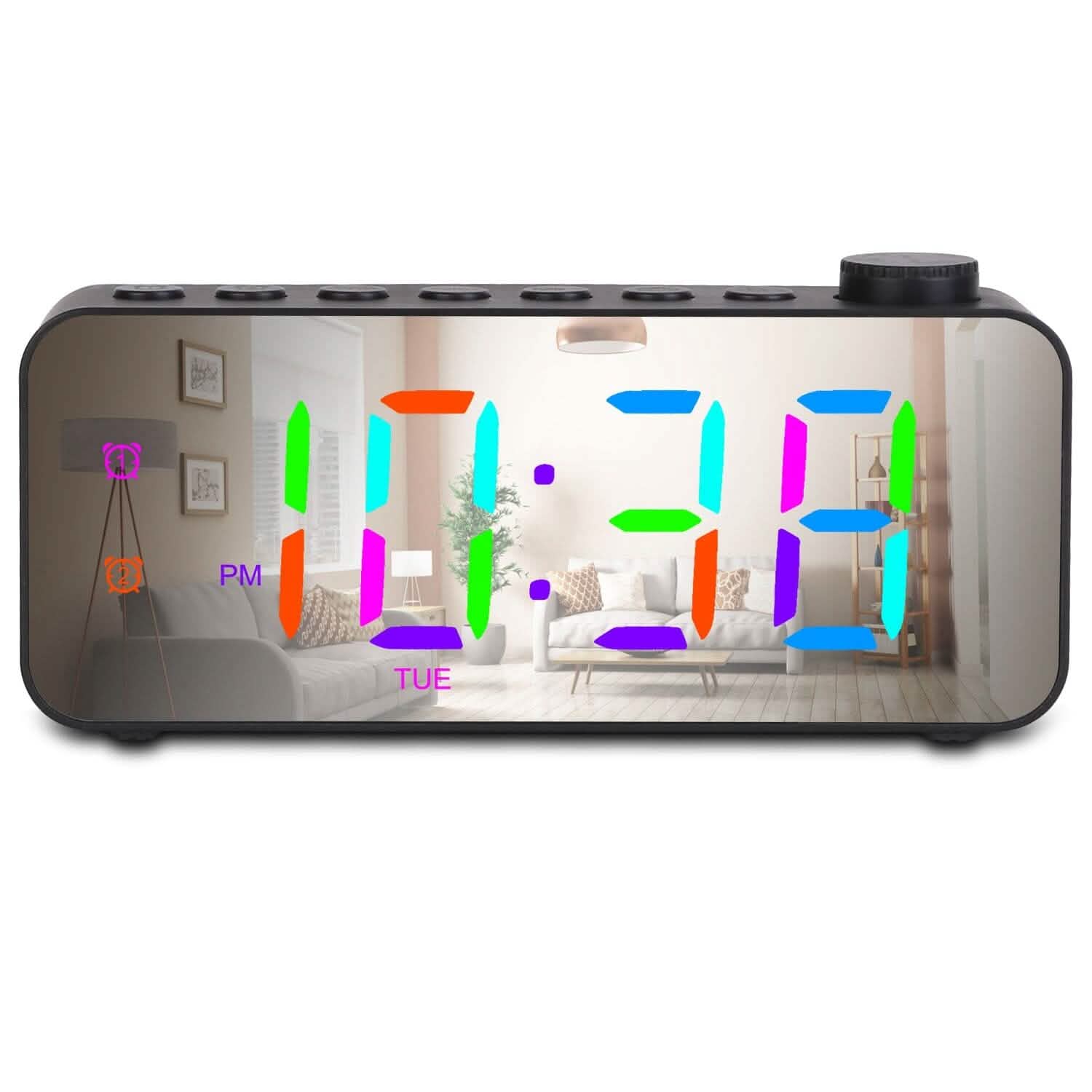RGB Color LED Digital Alarm Clock Household Appliances - Tophatter Daily Deals