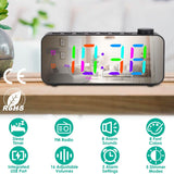RGB Color LED Digital Alarm Clock Household Appliances - Tophatter Daily Deals