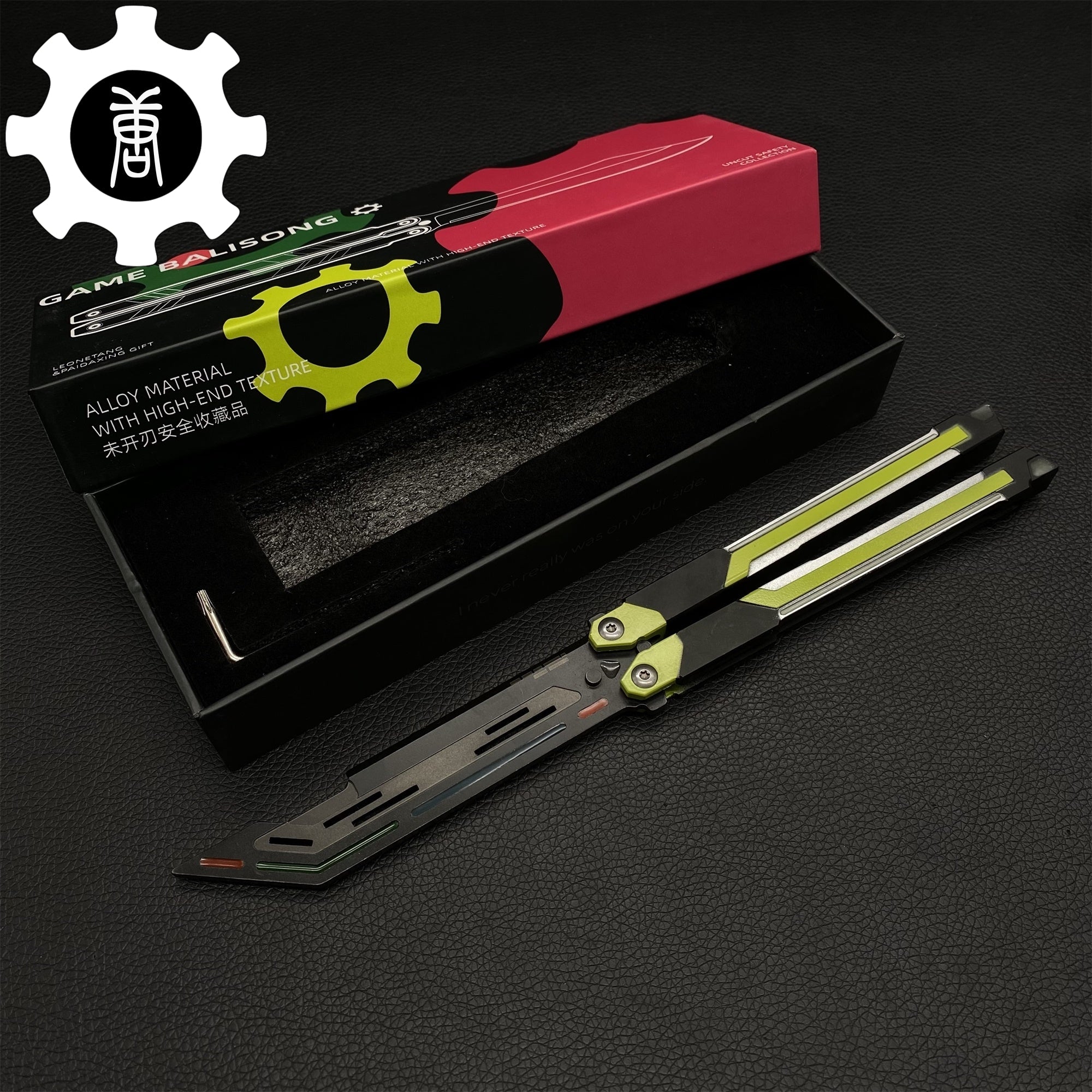 High-End RGX Balisong Trainer RGX Knife 2.0 CNC Aluminum Alloy Version Green Only - Tophatter Daily Deals