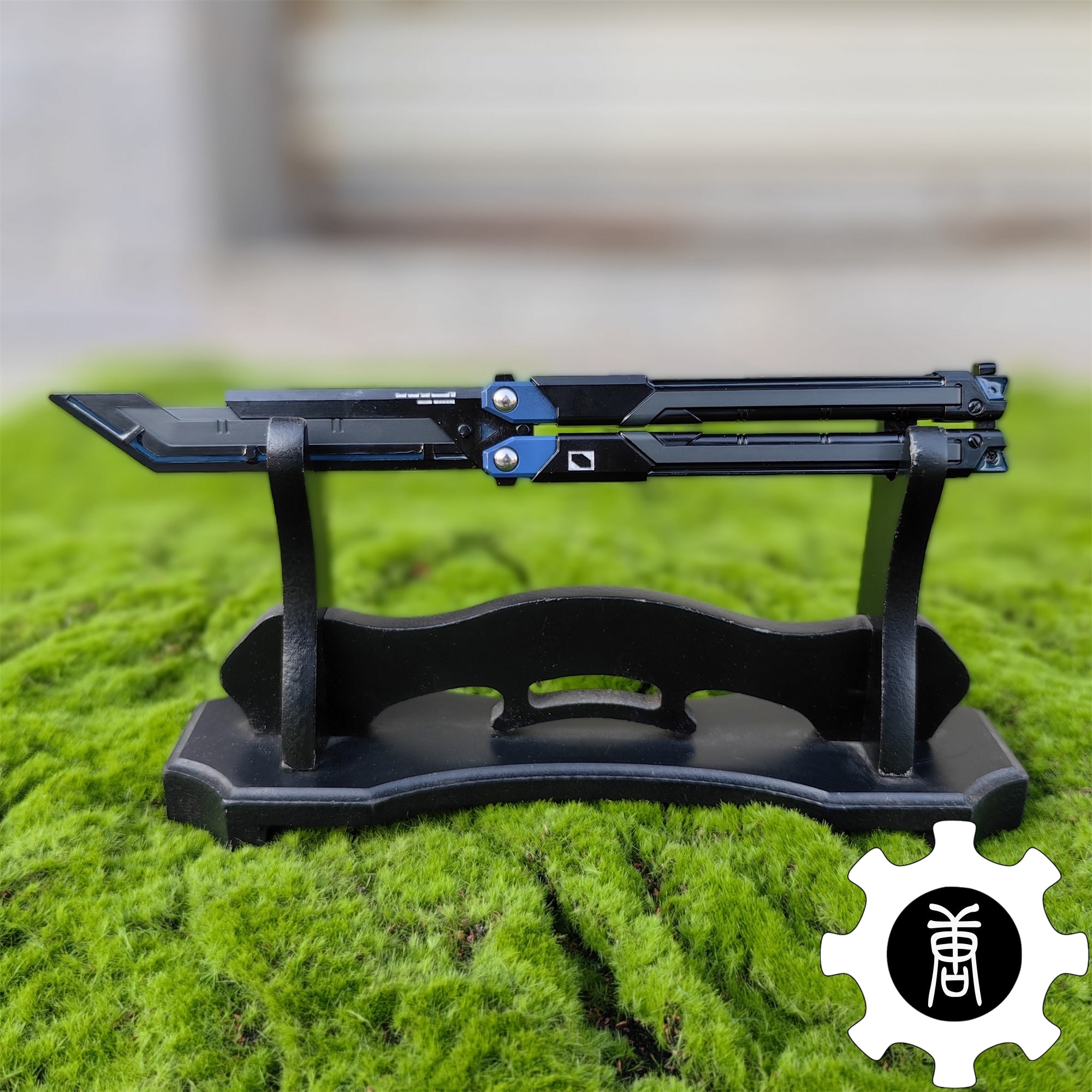 RGX Knife Metal Blunt Blade Butterfly Trainer USA Only Blue & Stand A - Tophatter Daily Deals