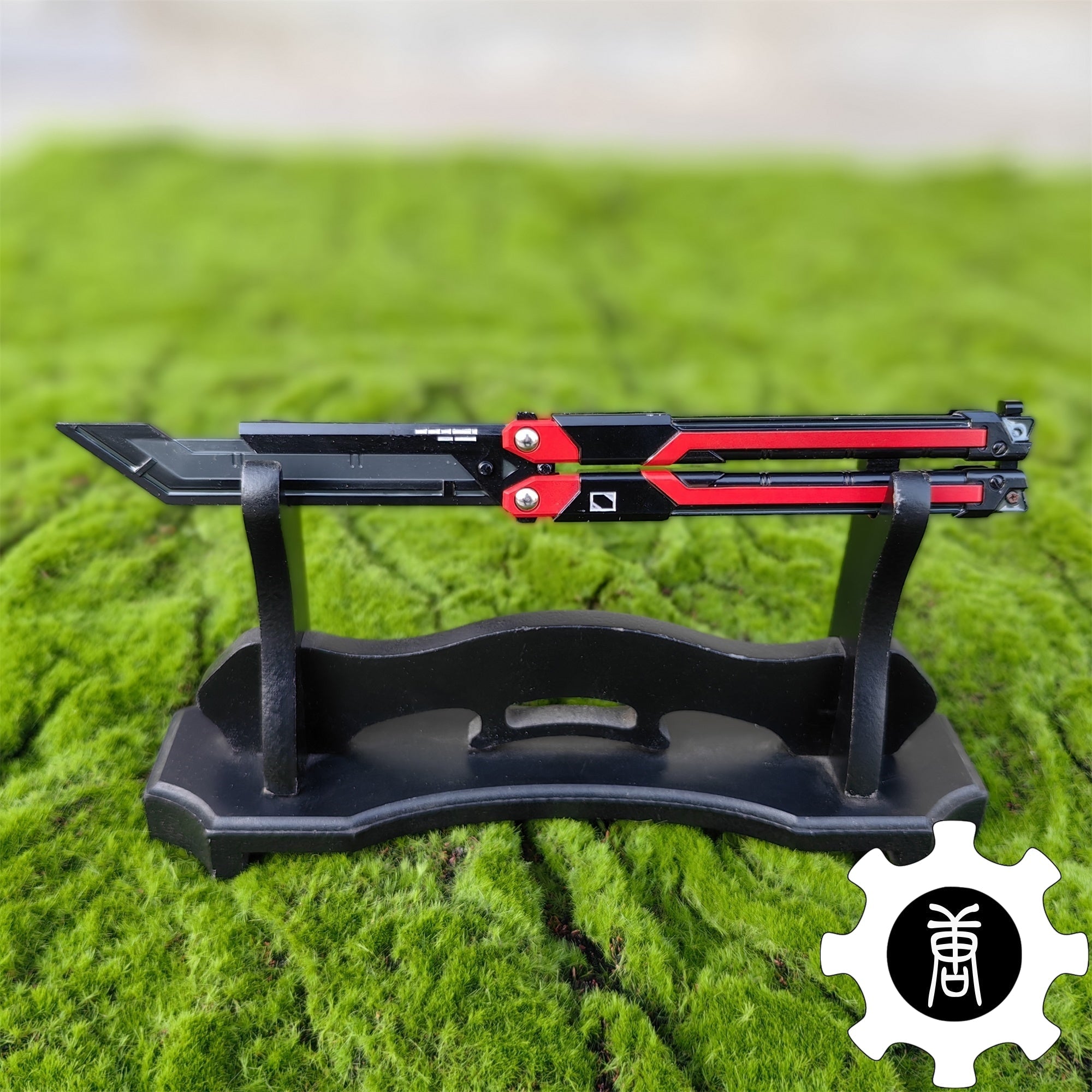 RGX Knife Metal Blunt Blade Butterfly Trainer USA Only Red & Stand A - Tophatter Daily Deals