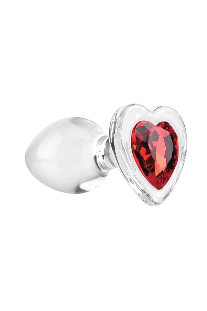 Adam & Eve - Red Heart Gem Glass Plug - Assorted Sizes Sex Toy - Tophatter Daily Deals
