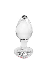 Adam & Eve - Red Heart Gem Glass Plug - Assorted Sizes Sex Toy - Tophatter Daily Deals