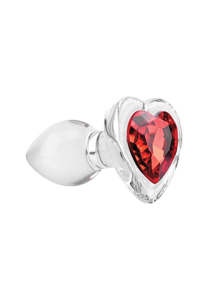 Adam & Eve - Red Heart Gem Glass Plug - Assorted Sizes Sex Toy - Tophatter Daily Deals