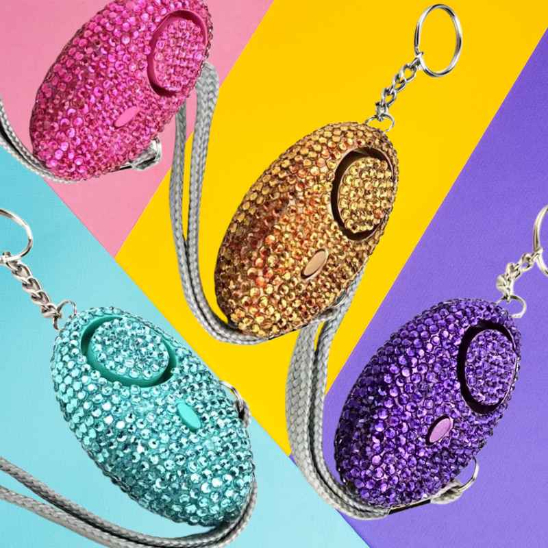 Bling Beacon Rhinestone Panic Alarm Keychain Child Safety - Tophatter Daily Deals