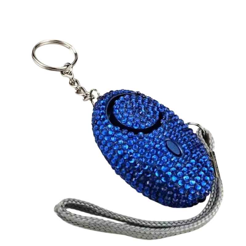 Bling Beacon Rhinestone Panic Alarm Keychain Blue Child Safety - Tophatter Daily Deals