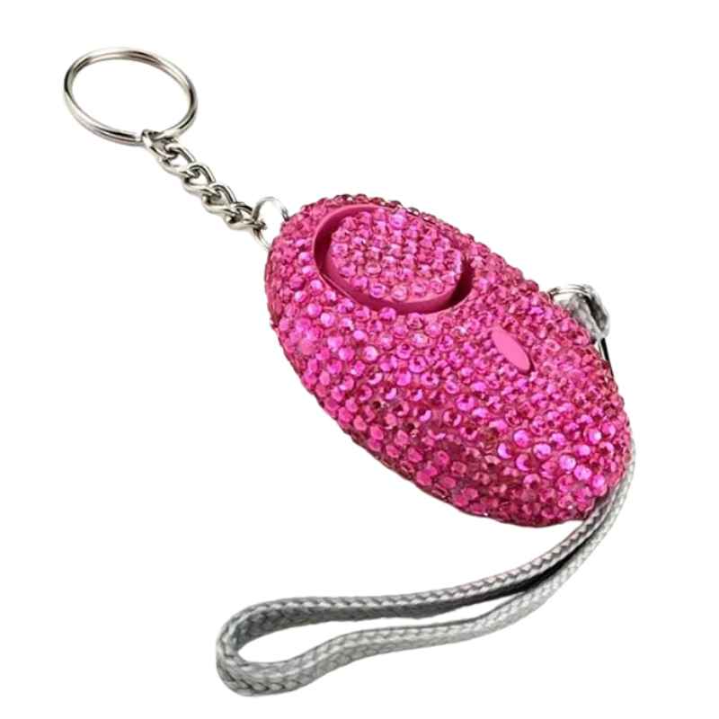Bling Beacon Rhinestone Panic Alarm Keychain Hot Pink Child Safety - Tophatter Daily Deals