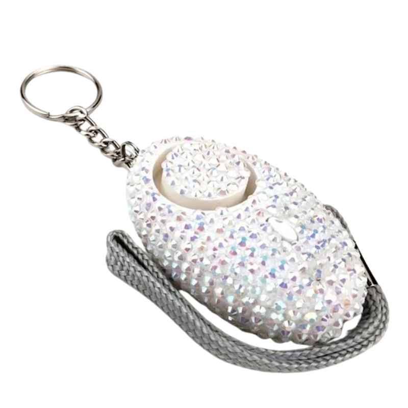 Bling Beacon Rhinestone Panic Alarm Keychain White Child Safety - Tophatter Daily Deals