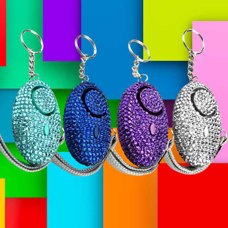 Bling Beacon Rhinestone Panic Alarm Keychain Child Safety - Tophatter Daily Deals