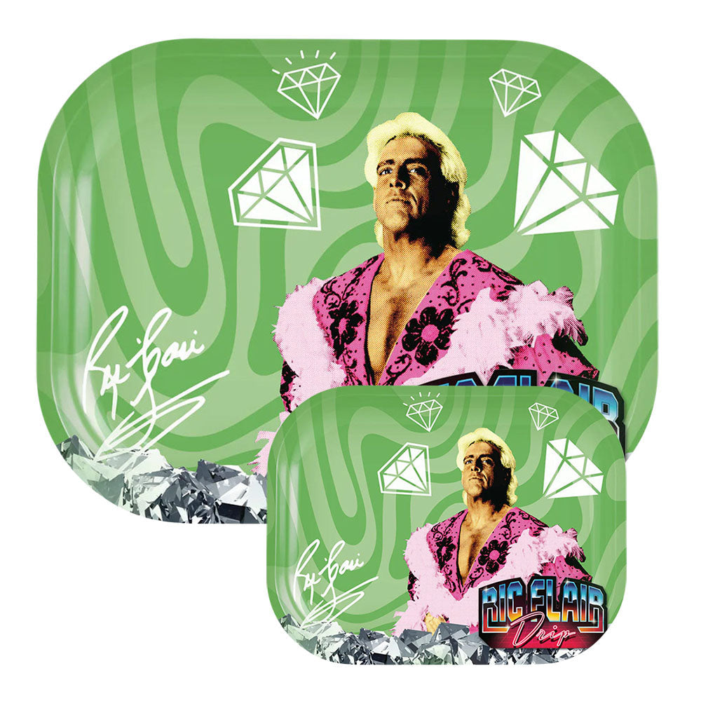 Ric Flair Drip Metal Rolling Tray | Pink Boa Rolling Trays - Tophatter Daily Deals