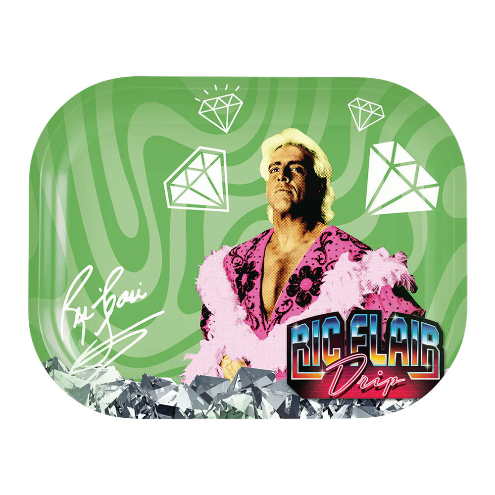 Ric Flair Drip Metal Rolling Tray | Pink Boa Medium Rolling Trays - Tophatter Daily Deals