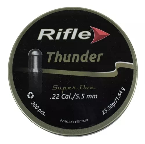 RIFLE .22 CAL THUNDER SUPER BOX (25.30GR) - 200's - Tophatter's Army Deals BULLETS - Tophatter Daily Deals