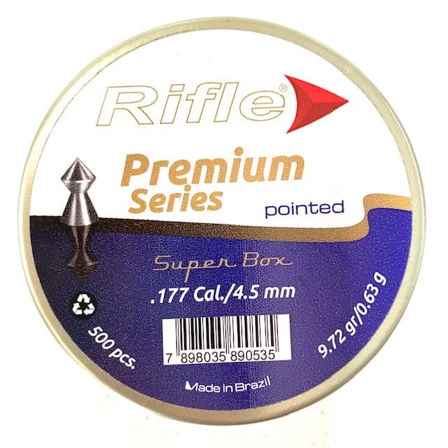 RIFLE PREMIUM POINTED PELLETS (9.72GR) .177- 500's - Tophatter's Army Deals BULLETS - Tophatter Daily Deals