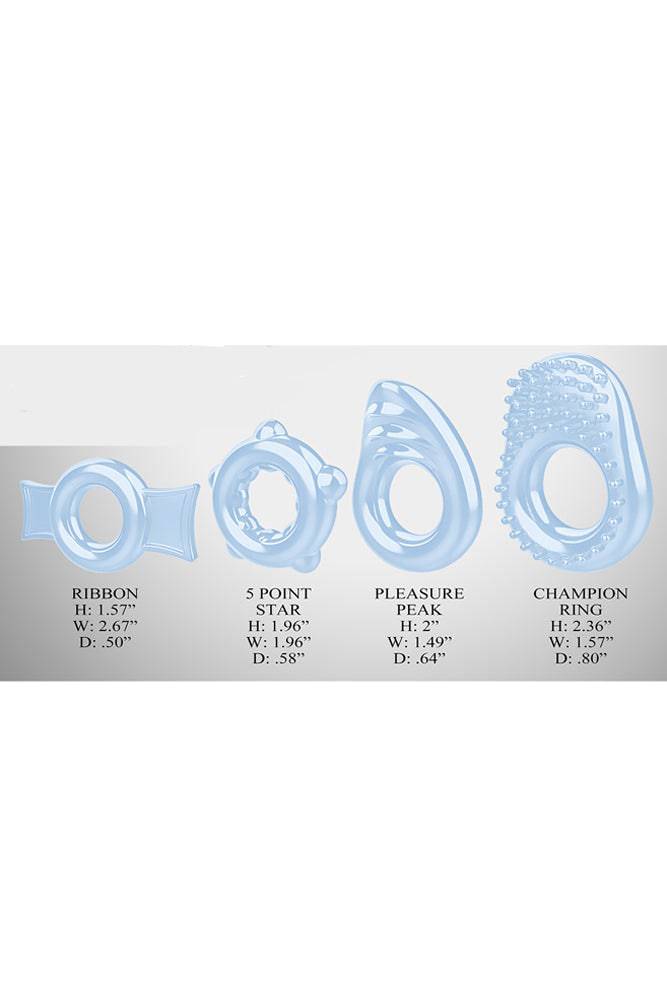 Zero Tolerance - Ring A Ding Ding Cock Ring Set - Blue Sex Toy - Tophatter Daily Deals