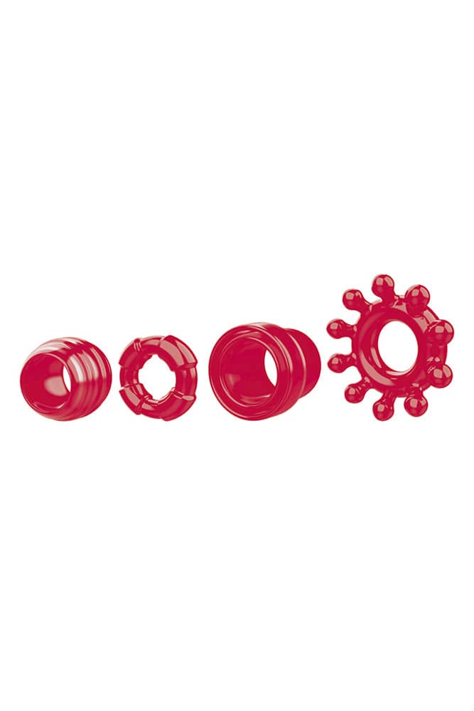 Zero Tolerance - Ring The Alarm Cock Ring Set - Red Sex Toy - Tophatter Daily Deals