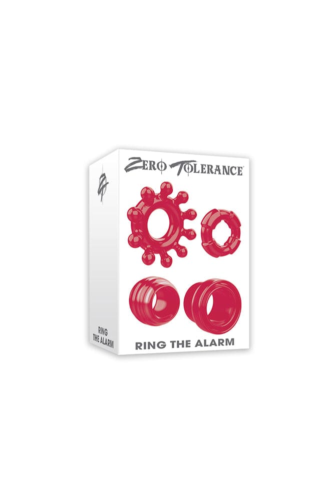 Zero Tolerance - Ring The Alarm Cock Ring Set - Red Sex Toy - Tophatter Daily Deals