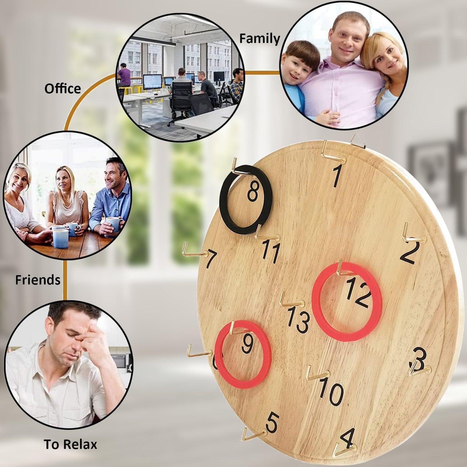 Ring Tossing Game - Outdoor Indoor Game Family Wooden Adults Kid Circle Sports & Outdoor - Tophatter Daily Deals