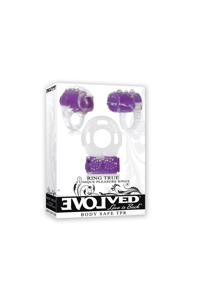 Evolved - Ring True Pleasure Ring Trio - Purple Sex Toy - Tophatter Daily Deals