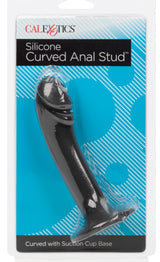 CalExotics Silicone Curved Anal Stud Black Smooth Silicone with Suction Cup Base 5 Inch > Anal Range > Butt Plugs - Tophatter Daily Deals