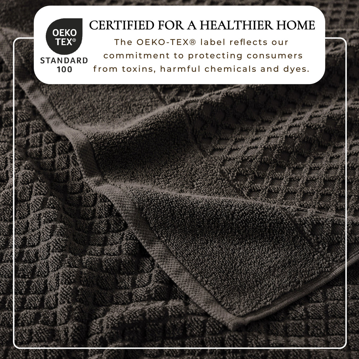 Cotton Diamond Waffle Weave Bath Towel Set - Grayson Collection Bath - Tophatter Daily Deals