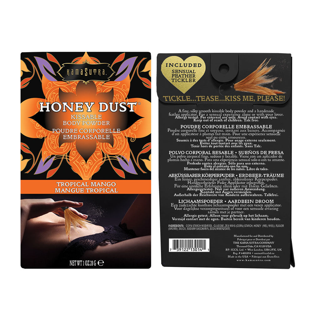 Honey Dust Tropical Mango – Kissable Moisture-Wicking Body Powder with Feather Applicator > Essentials > Bath & Body - Tophatter Daily Deals