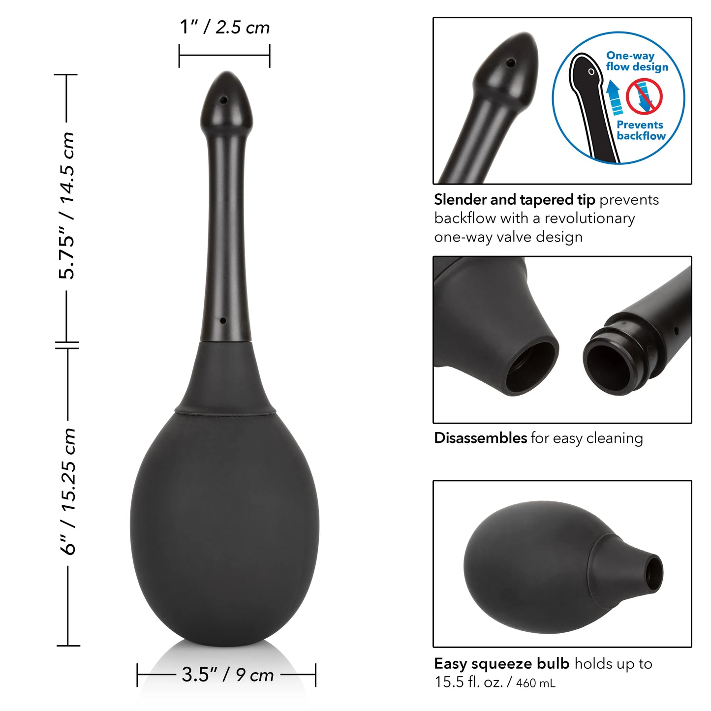 One Way Valve Douche – Anal Douche with EZ Squeeze Bulb and Slim Applicator > Essentials > Douches - Tophatter Daily Deals