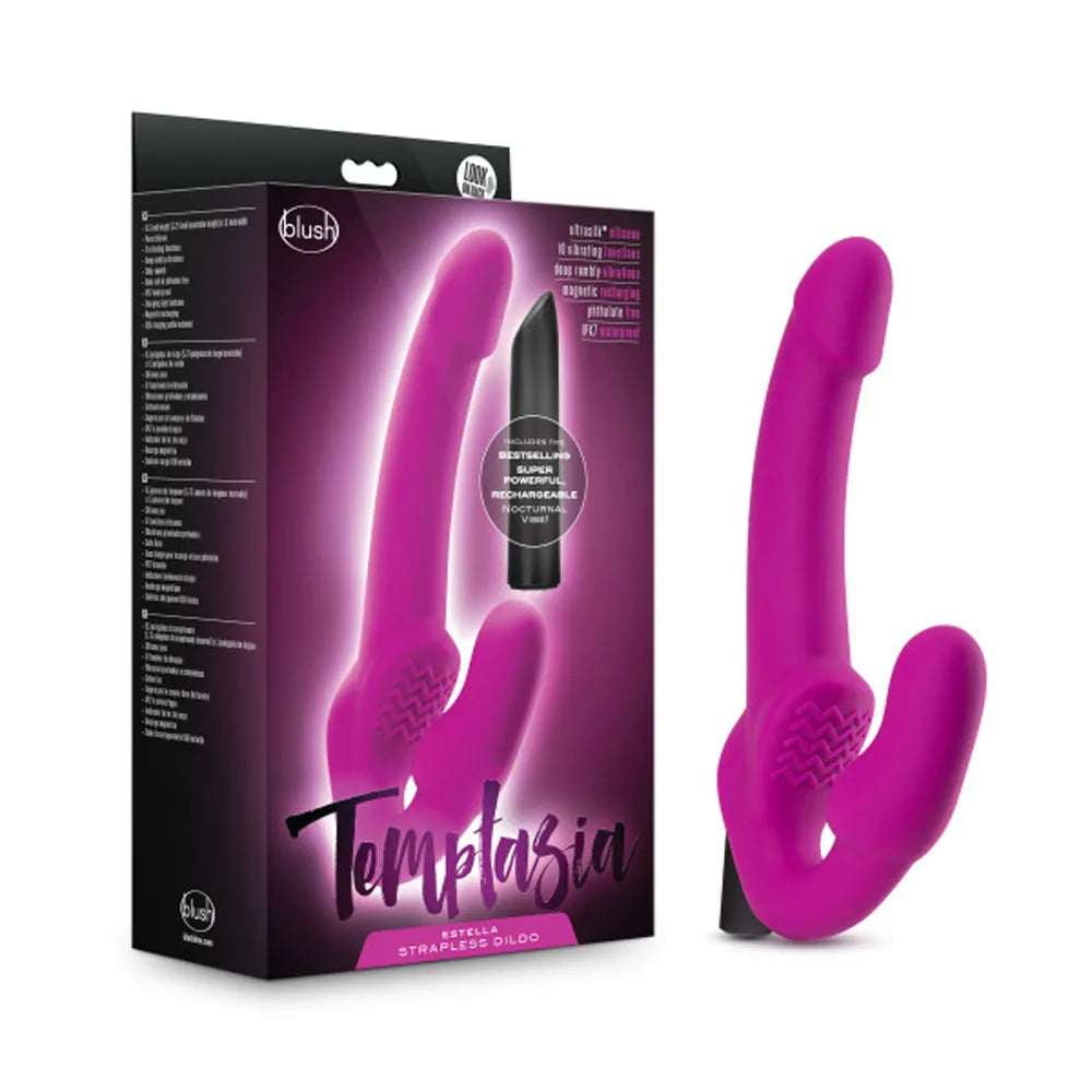 Temptasia Estella Strapless Silicone Dildo – Vibrating Strapless Dildo > Dildos > Strapless Strap Ons - Tophatter Daily Deals