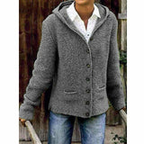 Soft Women's Hooded Knit Coat - Cotton Blend, For Fall - Tophatter Daily Deals