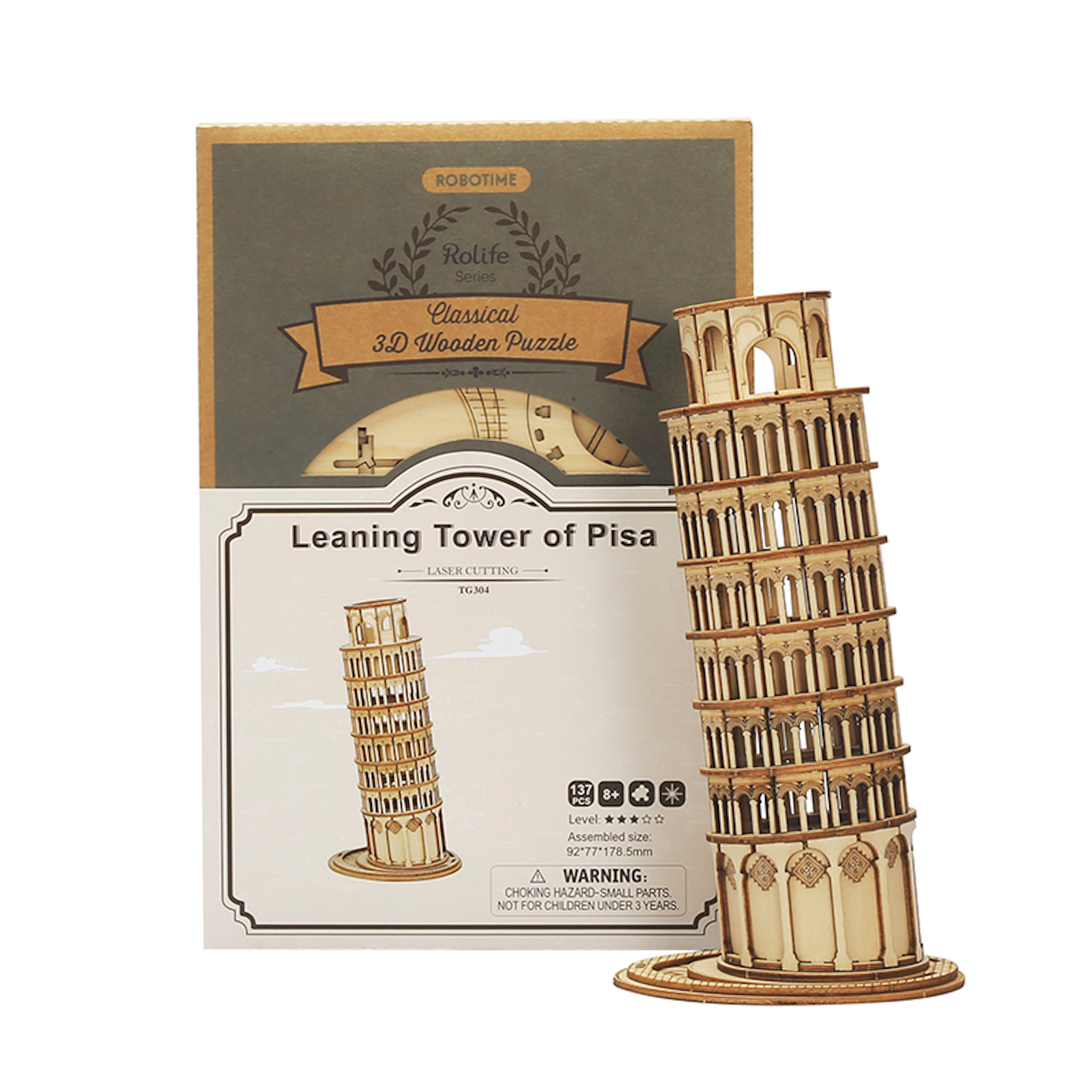 Robotime Leaning Tower of Pisa Puzzle - Tophatter Daily Deals