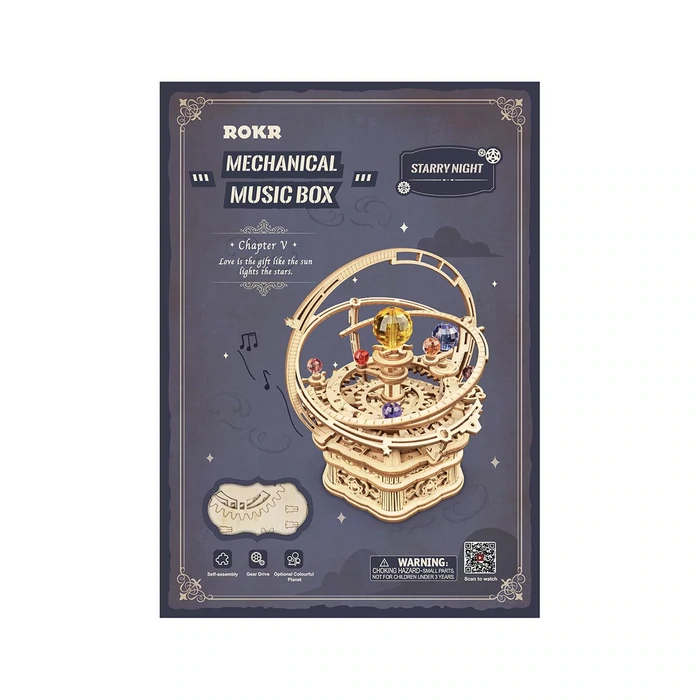 Robotime Starry Night Music Box - Tophatter Daily Deals